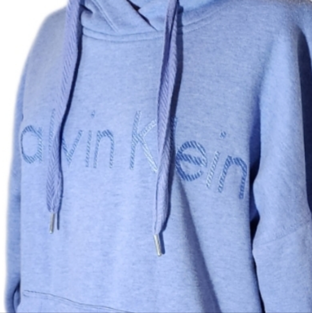 Calvin Klein Hoodie Embroidered Logo Pullover Lavender Size M - Picture 5 of 6